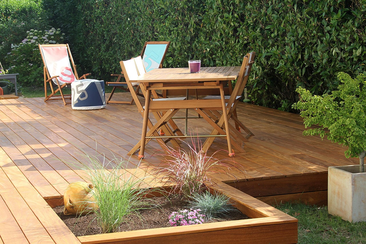 réalisation d’une terrasse en bois exotique