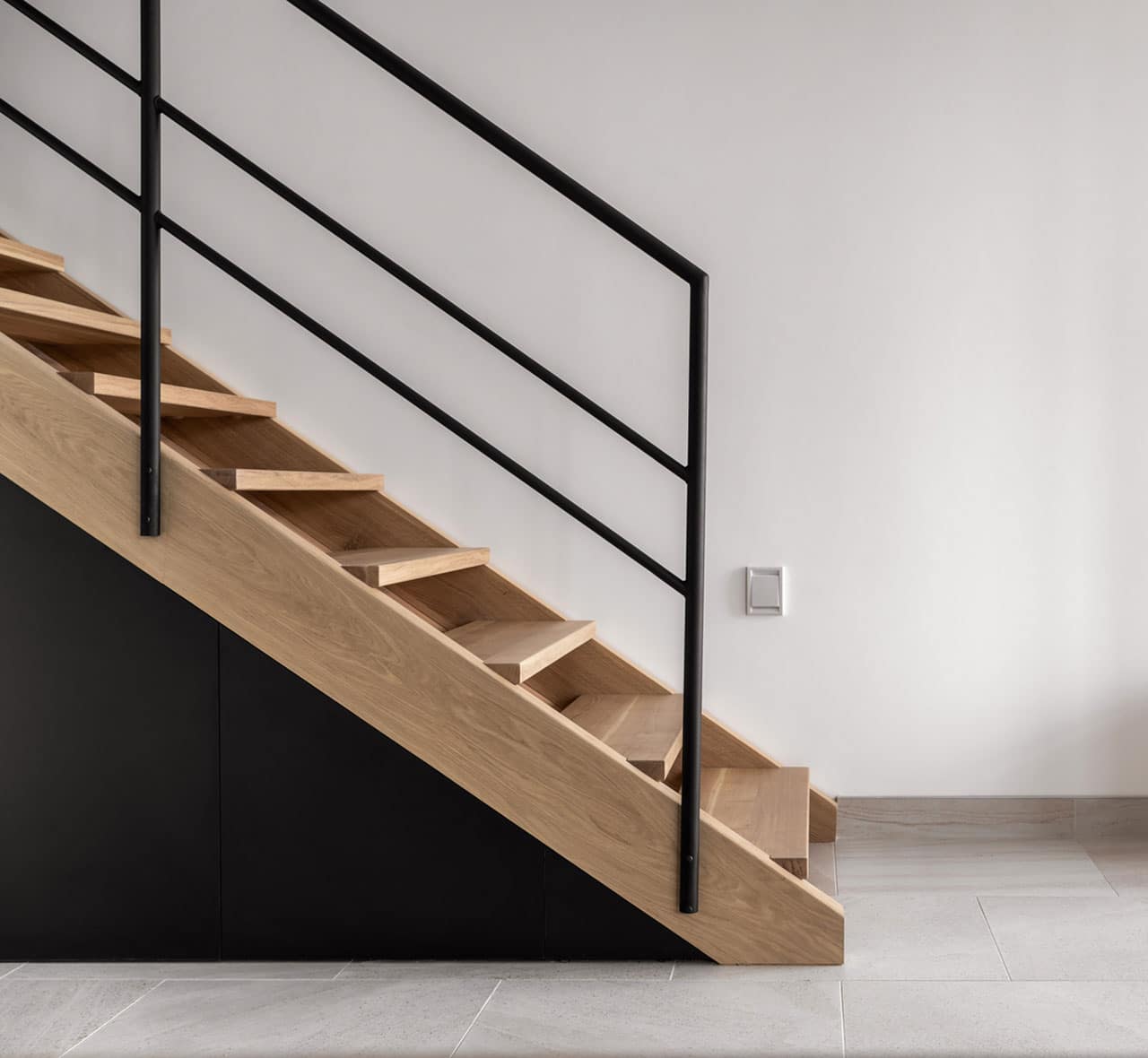 Interior of modern house with white walls